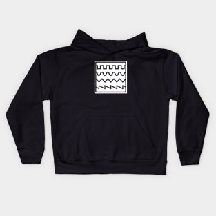 Synthesizer Waveforms White Kids Hoodie